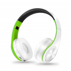 Casque sans fil Bluetooth LPT660 casque de sport stéréo HIFI (blanc + vert)