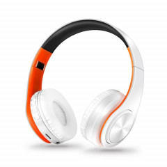 Casque sans fil Bluetooth LPT660 casque de sport stéréo HIFI (blanc + orange)