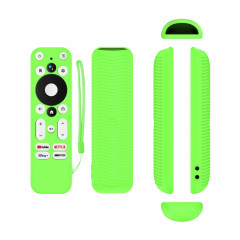 Pour ONN Android TV 4K UHD Streaming Device Y55 Couvercle de télécommande en silicone anti-chute (vert lumineux)