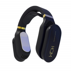 LB02 Refroidisseur et réchauffeur de cou suspendu USB Ventilateur de cou suspendu à feuilles sans feuilles portable (bleu marine)