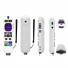 Pour TCL Roku Voice Remote Pro Y30 Télécommande Étui de protection en silicone antichoc (Blanc lumineux)