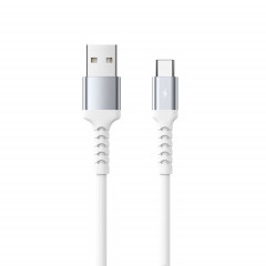 REMAX RC-C008 Câble de données anti-casse souple USB vers USB-C/Type-C 2,4 A TPE, longueur 1 m (blanc)