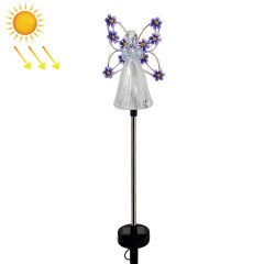 Lampe solaire d'ange pour jardin, décoration extérieure, Patio, prise de terre (violet)