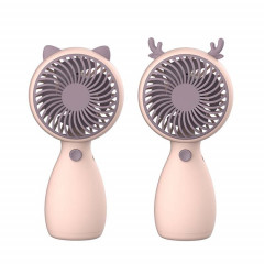 2pcs MLS6035 USB Mini Charge Avec Longe Petit Ventilateur, Style Livraison Aléatoire (Rose)