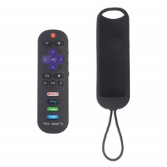 Pour TCL Roku RC280/RC282 2pcs étui en silicone de télécommande ovale (noir)