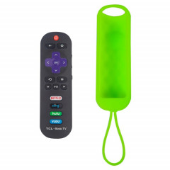 Pour TCL Roku RC280/RC282 2 pièces coque en silicone de télécommande ovale (nouveau vert)