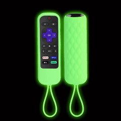Pour TCL Roku 3600R/3900/Voice RCAL7R 2 pièces télécommande étui en silicone (vert lumineux)