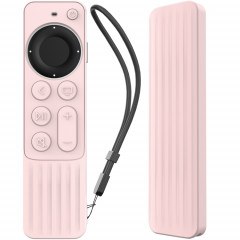 Pour Apple TV Siri Remote 2/3 AhaStyle PT166 télécommande étui de protection en silicone rayé anti-dérapant anti-chute (rose)