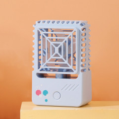 820 Mini ventilateur de charge USB de bureau Portable dortoir carré petit ventilateur (bleu ciel)