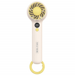 F2302 Mini ventilateur portable pour étudiant de bureau USB avec crochet (jaune)