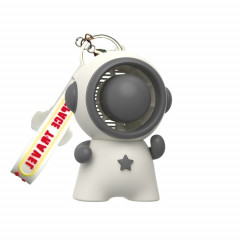 Ventilateur porte-clés pendentif poupée astronaute (blanc)