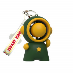 Ventilateur porte-clés pendentif poupée astronaute (vert)
