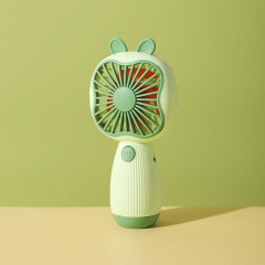 Petit ventilateur portable pour enfants de dessin animé (vert)