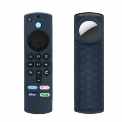 Boîtier de télécommande 2 pièces pour Amazon Fire TV Stick 2021 ALEXA 3e génération avec support Airtag (bleu nuit)