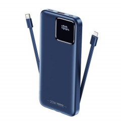Remax RPP-500 10000 MAh avec ligne PD20W Charge rapide Trésor Affichage numérique Téléphone portable Alimentation mobile (Bleu foncé)