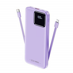 Remax RPP-500 10000 MAh avec ligne PD20W charge rapide trésor affichage numérique téléphone portable alimentation mobile (violet)
