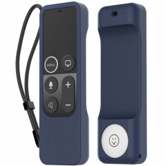 Pour Apple TV Siri Remote 1 + AirTag AhaStyle PT157 Tracker de télécommande 2 en 1 Housse de protection en silicone (bleu nuit)