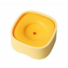 Bol flottant pour animaux de compagnie, sans bouche mouillée, pour chats et chiens, fontaine à boire flottante (jaune)