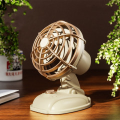 Mini ventilateur électrique silencieux de bureau, ventilateur rétro USB d'extérieur de bureau (jaune)