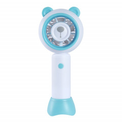 Mini ventilateur portatif USB de dessin animé mignon de bureau (ours bleu)