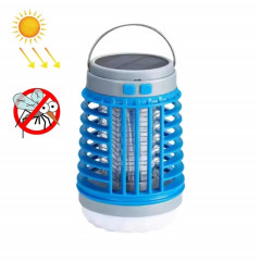 E-SMARTER W890-1 Solaire LED Choc Électrique Moustique Lumière Extérieure USB Rechargeable Éclairage Piège À Moustiques (Bleu)