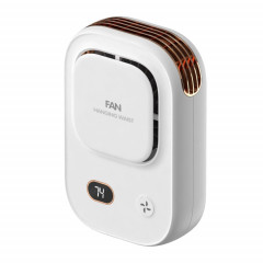 Ventilateur de cou suspendu à la taille, silencieux, avec affichage numérique extérieur, chargement USB, sans lame, HX-150A (blanc)