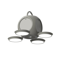 Lampe de poche portable pliable HX123 pour camping, lumière d'ambiance sans fil pour l'extérieur (gris)