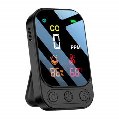 Détecteur de monoxyde de carbone portable multifonctionnel 3 en 1 (noir)