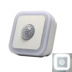 Veilleuse LED 3 W pour la maison, capteur automatique humain, sans câblage, éclairage d'escalier, couloir, allée, prise américaine (lumière blanche)