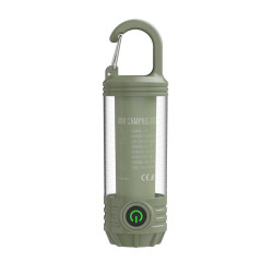 Lampe de poche multifonctionnelle à LED portable rechargeable pour camping en plein air (vert foncé)