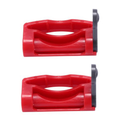 Lot de 2 loquets de retenue pour aspirateur Dyson V7 / V8 / V10 / V11 / V15 (corps principal rouge + gris)