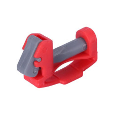 Support de mousqueton pour aspirateur Dyson V6 / V7 / V8 / V10 / V11 / V12 / V15 (modèle A, corps rouge, clé grise)