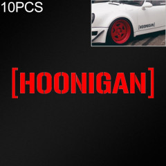 10 PCS HOONIGAN autocollant de voiture vinyle autocollant automatique de fenêtre (rouge)