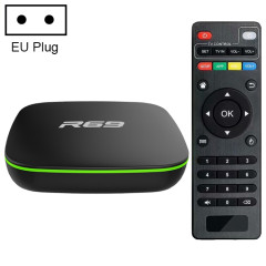 R69 1080P HD Smart TV BOX Android 4.4 Lecteur multimédia avec télécommande, Quad Core Allwinner H3, RAM: 2 Go, ROM: 16 Go, WiFi 2.4G, LAN, Prise UE