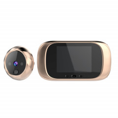 Sonnette de caméra électronique intelligente DD1 avec écran LCD de 2,8 pouces, prise en charge de la vision nocturne infrarouge (or)