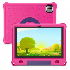 Tablette Pritom B10K pour enfants, 10,1 pouces, 3 Go + 64 Go, Processeur Quad Core Android 12 Allwinner A133, prise en charge WiFi 2.4G / BT 4.0, version globale avec Google Play (Rose Rouge)
