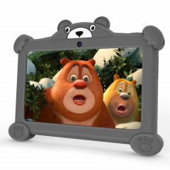 Tablette Pritom K7 Pro Panda pour enfants, 7,0 pouces, 2 Go + 32 Go, Processeur quadricœur Android 11 Allwinner A100, prise en charge WiFi 2.4G et WiFi 6, version globale avec Google Play, prise US (gris)