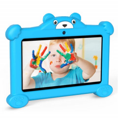 Tablette Pritom K7 Pro Panda pour enfants, 7,0 pouces, 2 Go + 32 Go, Processeur Quad Core Android 11 Allwinner A100, prise en charge WiFi 2.4G et WiFi 6, version globale avec Google Play, prise US (bleu)