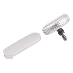 Pour Apple Watch Series 9 41 mm/45 mm GPS, ensemble d'écrous de couronne et de boutons d'alimentation (argent)