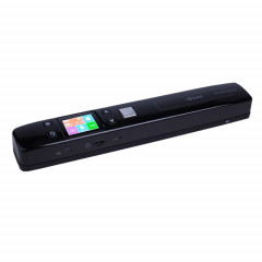 iScan02 Scanner portatif portable à double rouleau de document mobile avec l'affichage à LED, support 1050DPI / 600DPI / 300DPI / PDF / JPG / TF (noir)