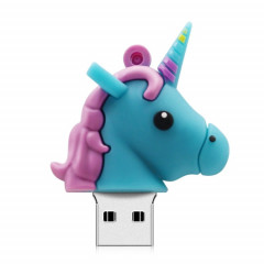 MicroDrive 64 Go USB 2.0 Creative Unicorn Shape U Disk (Bleu)