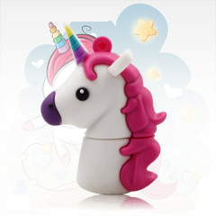 MicroDrive 64 Go USB 2.0 Creative Unicorn Shape U Disk (Blanc)