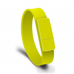 MicroDrive 8GB USB 2.0 Fashion Bracelet Wristband U Disk (Jaune)