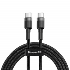 Câble de charge Flash USB-C / Type-C PD 2.0 60W Baseus CATKLF-GG1 Cafule Series, longueur du câble: 1 m