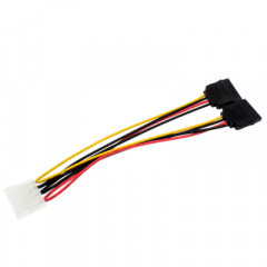 Adaptateur d'alimentation molex vers double SATA (Material: Cu)