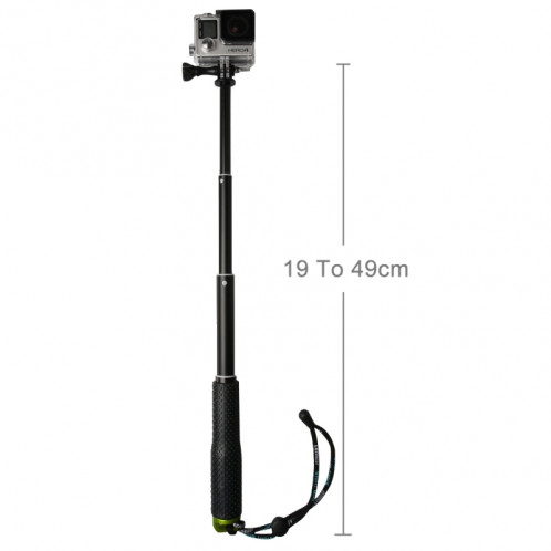 Monopied à poteau extensible à main avec vis pour GoPro HERO4 / 3 + / 3/2, Longueur max.: 49cm (Vert) SM268G8-08