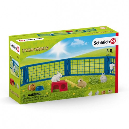 Schleich Vie à la ferme 42500 Cabane p. lapins &cochons d'Inde 488280-014
