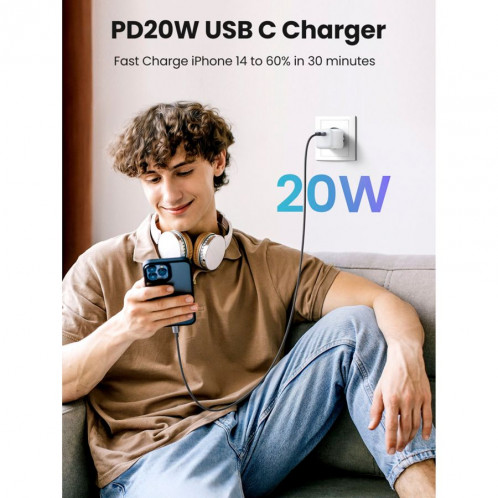 UGREEN Nexode Mini 20W PD GaN Tech Charger White 784408-06