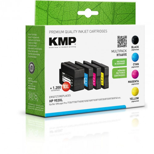 KMP H166VX Multipack BK/C/M/Y compatible avec HP 953 XL 366214-03