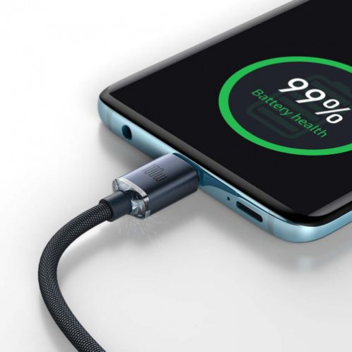 Baseus Type-C Type-C Crystal Shine series fast charging data cable 100W 1.2m Black (CAJY000601) DA329618-017